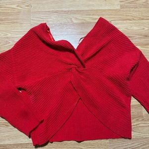 Cross cropped sweater